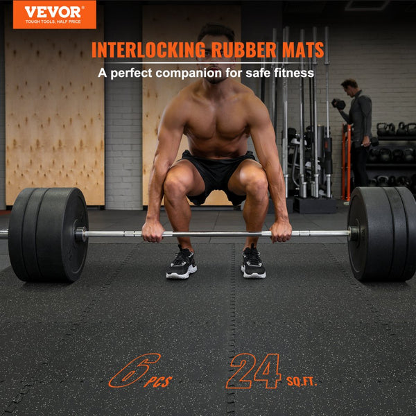 Vevor Floor Mats Interlocking Foam Exercise Flooring Tiles 24 x 24