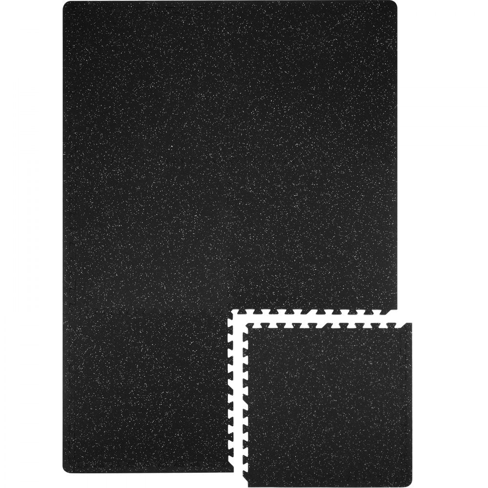 VEVOR EVA Interlocking Foam Floor Mats, 0.56 in Thickened 6 Pcs Puzzle Rubber Tiles, 24 x 24 in Exercise Floor Mat for Workout & Fitness, Heavy Duty Flooring Mats for Home, Gym, Office-24 Sq Ft