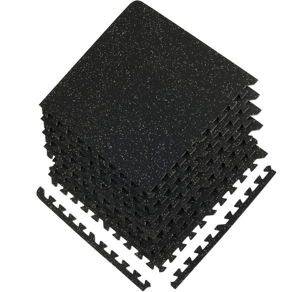 VEVOR EVA Interlocking Foam Floor Mats, 0.56 in Thickened 6 Pcs Puzzle Rubber Tiles, 24 x 24 in Exercise Floor Mat for Workout & Fitness, Heavy Duty Flooring Mats for Home, Gym, Office-24 Sq Ft
