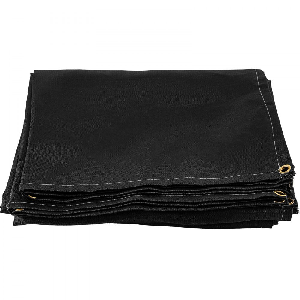 VEVOR 8 x 10 Ft Welding Blanket Black Fiberglass Blanket Portable Fiberglass Fire Retardant Blanket Welding Mat Welding Fireproof Thermal Resistant Insulation With Carry Bag