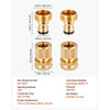 VEVOR Garden Hose Quick Connect, 3/4 inch Male & Female, 200 PSI Heavy Duty Solid Brass Quick Connector, 2 Sets Garden Hose Fitting, No Leak Water Hoses Connectors with Gaskets