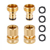 VEVOR Garden Hose Quick Connect, 3/4 inch Male & Female, 200 PSI Heavy Duty Solid Brass Quick Connector, 2 Sets Garden Hose Fitting, No Leak Water Hoses Connectors with Gaskets