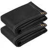 VEVOR Fire Blankets, 2 Pack Welding Blankets, 6\' x 10\' Fire Suppression Blanket, 1022 °F Flame Retardant Blanket, Black Fire Emergency Blankets, Fiberglass Fire Retardant Blanket with 8 Brass Gromme