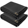 VEVOR Fire Blankets, 2 Pack Welding Blankets, 6\' x 10\' Fire Suppression Blanket, 1022 °F Flame Retardant Blanket, Black Fire Emergency Blankets, Fiberglass Fire Retardant Blanket with 8 Brass Gromme