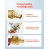 VEVOR PEX Ball Valve, 10 Pieces, 1/2 in PEX Brass Ball Valve, PEX Full Port Brass Ball Valves, Quarter Turn Hot (Red) Cold (Blue) PEX Full Port Ball Valve, for Kitchen, Hydronic Heating, Bathroom
