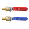 VEVOR PEX Ball Valve, 10 Pieces, 1/2 in PEX Brass Ball Valve, PEX Full Port Brass Ball Valves, Quarter Turn Hot (Red) Cold (Blue) PEX Full Port Ball Valve, for Kitchen, Hydronic Heating, Bathroom