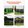 VEVOR 3 Panels Outdoor Privacy Screen, 50 x 48 in Air Conditioner Fence with 27.6 in Ground Stakes, Pool Equipment Enclosure, Vinyl Privacy Fence, Ideal for Trash Can and A/C Units, Black