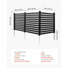 VEVOR 3 Panels Outdoor Privacy Screen, 50 x 48 in Air Conditioner Fence with 27.6 in Ground Stakes, Pool Equipment Enclosure, Vinyl Privacy Fence, Ideal for Trash Can and A/C Units, Black
