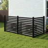 VEVOR 3 Panels Outdoor Privacy Screen, 50 x 48 in Air Conditioner Fence with 27.6 in Ground Stakes, Pool Equipment Enclosure, Vinyl Privacy Fence, Ideal for Trash Can and A/C Units, Black