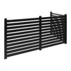VEVOR 3 Panels Outdoor Privacy Screen, 50 x 48 in Air Conditioner Fence with 27.6 in Ground Stakes, Pool Equipment Enclosure, Vinyl Privacy Fence, Ideal for Trash Can and A/C Units, Black