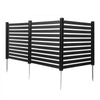 VEVOR 3 Panels Outdoor Privacy Screen, 50 x 48 in Air Conditioner Fence with 27.6 in Ground Stakes, Pool Equipment Enclosure, Vinyl Privacy Fence, Ideal for Trash Can and A/C Units, Black