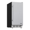 VEVOR Outdoor Beverage Refrigerator, 15 Inch Undercounter Drink Fridge, 304 Stainless Steel Door, 3.0 Cu. Ft, Hold 94 Cans, Powerful Cooling System, Built-in / Freestand Cooler, Home Bar & Patio