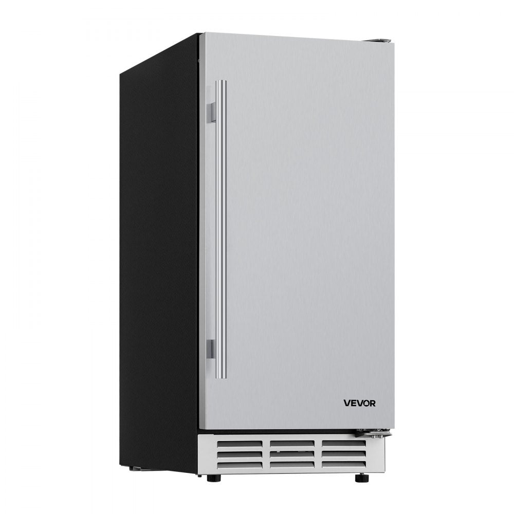 VEVOR Outdoor Beverage Refrigerator, 15 Inch Undercounter Drink Fridge, 304 Stainless Steel Door, 3.0 Cu. Ft, Hold 94 Cans, Powerful Cooling System, Built-in / Freestand Cooler, Home Bar & Patio