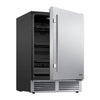 VEVOR Outdoor Beverage Refrigerator, 24 Inch Undercounter Drink Fridge, 304 Stainless Steel Door, 5.0 Cu. Ft, Hold 180 Cans, Powerful Cooling System, Built-in / Freestand Cooler, Home Bar & Patio