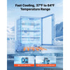 VEVOR Outdoor Beverage Refrigerator, 24 Inch Undercounter Drink Fridge, 304 Stainless Steel Body, 5.0 Cu. Ft, Hold 180 Cans, Powerful Cooling System, Built-in / Freestand Cooler, Home Bar & Patio