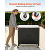VEVOR Outdoor Grill Cart with Storage Cabinet, 40 Inch Grill Table, Waterproof Kitchen Island with Stainless Steel Top, Spice Rack, and Wheels, Movable Food Prep Station for Patio Bar Backyard BBQ