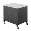 VEVOR Outdoor Grill Cart with Storage Cabinet, 40 Inch Grill Table, Waterproof Kitchen Island with Stainless Steel Top, Spice Rack, and Wheels, Movable Food Prep Station for Patio Bar Backyard BBQ
