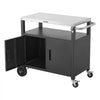 VEVOR Outdoor Grill Cart with Storage Cabinet, 36.4 Inch Grill Table, Waterproof Kitchen Island with Stainless Steel Top, Shelf, and Wheels, Movable Food Prep Station for Patio Bar Backyard BBQ