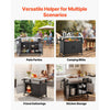 VEVOR Outdoor Grill Cart with Storage Cabinet, 53.1 Inch Grill Table, Waterproof Kitchen Island with Stainless Steel Top, Shelf, and Wheels, Movable Food Prep Station for Patio Bar Backyard BBQ