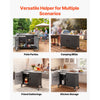VEVOR Outdoor Grill Cart with Sink and Storage Cabinet, 52 Inch Grill Table, Waterproof Kitchen Island with Stainless Steel Top, Spice Rack, Wheel, Movable Food Prep Station for Patio Bar Backyard BBQ