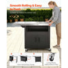 VEVOR Outdoor Grill Cart with Storage Cabinet, 74.8 Inch Grill Table, Waterproof Kitchen Island with Stainless Steel Top, Pull-Out Plate, Wheels, Movable Food Prep Station for Patio Bar Backyard BBQ