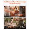 VEVOR Infrared Thermometer, -22℉ to 2192℉ Dual-Mode IR Thermometer Gun with K-Type Thermocouple, Dual Laser Heat Temperature Gun Non-Contact for Cooking/Griddle/Engine/Industrial Use (Not for Human)