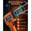 VEVOR Infrared Thermometer, -22℉ to 2912℉ Dual-Mode IR Thermometer Gun with K-Type Thermocouple, Dual Laser Heat Temperature Gun Non-Contact for Metal Smelting/Engine/Industry/Cooking (Not for Human)