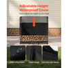 VEVOR Firewood Rack with Waterproof Cover, 4 ft Outdoor Firewood Holder, 1/4 Cord Storage Metal Log Holder, 400lb Max Weight Capacity, Top Covered, Powder-Coated Wood Storage Rack for Fireplace Deck