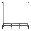 VEVOR Firewood Rack with Waterproof Cover, 4 ft Outdoor Firewood Holder, 1/4 Cord Storage Metal Log Holder, 400lb Max Weight Capacity, Top Covered, Powder-Coated Wood Storage Rack for Fireplace Deck