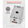 VEVOR Outdoor Electrical Box, 4.5 x 2.8 x 2 in, Weatherproof Outlet Junction Box, Suitable 1/2-Inch or 3/4-Inch Electrical Conduit, 18.3 Cu.In Large Capacity Plug Receptacle Protector, 4PCS, Gray
