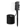 VEVOR Outdoor Power Stake, 25FT Extension Cord, Outdoor Power Strip Weatherproof with Cover, Remote Control Dusk to Dawn Light Timer Waterproof, 6 Outlets, 1875W/15A, for Christmas Lights, Garden