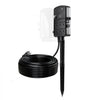 VEVOR Outdoor Power Stake, 100FT Extension Cord, Outdoor Power Strip Weatherproof with Cover, Remote Control Dusk to Dawn Light Timer Waterproof, 6 Outlets, 1625W/13A, for Christmas Lights, Garden