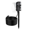VEVOR Outdoor Power Stake, 25 FT Extension Cord, Outdoor Power Strip Weatherproof with Cover and Overload Protection, 6 Outlets, 15A/1875W, Waterproof Multi-Outlet Yard Stake for Christmas Lights