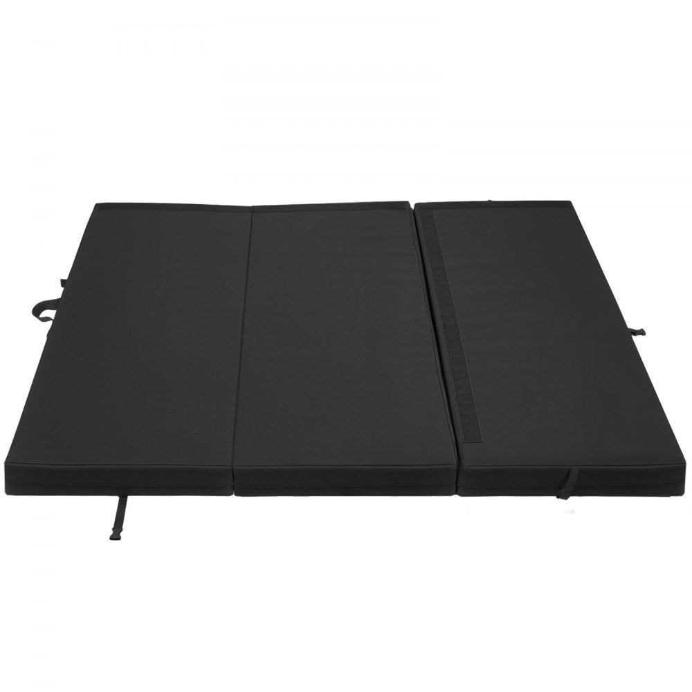 VEVOR Bouldering Crash Pad, Tri-Fold Rock Climbing Crash Pad with Adjustable Backpack Straps and Handle, Foldable Lightweight for Indoor Bouldering & Outdoor Climbing, Folded Size 48" x 22.2" x 15"