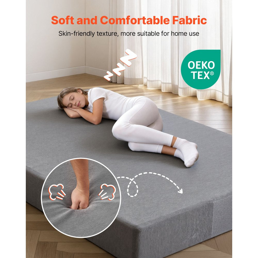 VEVOR Crash Pad, 6 x 4 ft Crash Pad for Kids Sensory with Soft Thick Foam and Washable Cover, Giant Pillow Mat Large Sensory Room Equipment for Children and Adults Jumping, Play, Climbing & Gymnastics