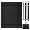 VEVOR Cargo Net, 120 in x 105 in, Heavy Duty Truck Cargo Net for Truck Bed, 4 Adjustable Straps with Carabiners and Rubber Coated Hooks, Durable, Suitable for Pickup, Jeep, Truck, SUV, Boat (Black)