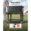 VEVOR 80 Quart Rolling Ice Chest, Holds up to 50 Bottles / 110 Cans, Portable Patio Party Bar Drink Cooler Cart with Bottom Shelf, Beverage Pool with Side Basket and Bottle Opener, Black