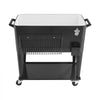 VEVOR 80 Quart Rolling Ice Chest, Holds up to 50 Bottles / 110 Cans, Portable Patio Party Bar Drink Cooler Cart with Bottom Shelf, Beverage Pool with Side Basket and Bottle Opener, Black