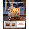 VEVOR Wood Stove Outdoor Pellet Stove with Oven Pellet and Wood Burning, for Outdoor Camping Cooking and Heating, Stainless Steel Body, with Chimney Pipes, Gloves, Carry Bag, and Detachable Shelf