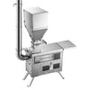 VEVOR Wood Stove Outdoor Pellet Stove with Oven Pellet and Wood Burning, for Outdoor Camping Cooking and Heating, Stainless Steel Body, with Chimney Pipes, Gloves, Carry Bag, and Detachable Shelf