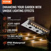 VEVOR LED Landscape Illumination, 6.8'' Wall Retention Lighting, 3W 12V-24V AC/DC Energy-Efficient Paver Illumination, IP68 Weather-Resistant Outdoor Pathway Lights, 3000K Adjustable Terrace Lights