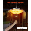 VEVOR Hanging Patio Heater, 1500W Electric Space Infrared Heater, IP34 Protection with 23.6 inch Pull Cord & Adjustable Chain, for Porch,Patio,Dining Room,Studio Outdoor/Indoor