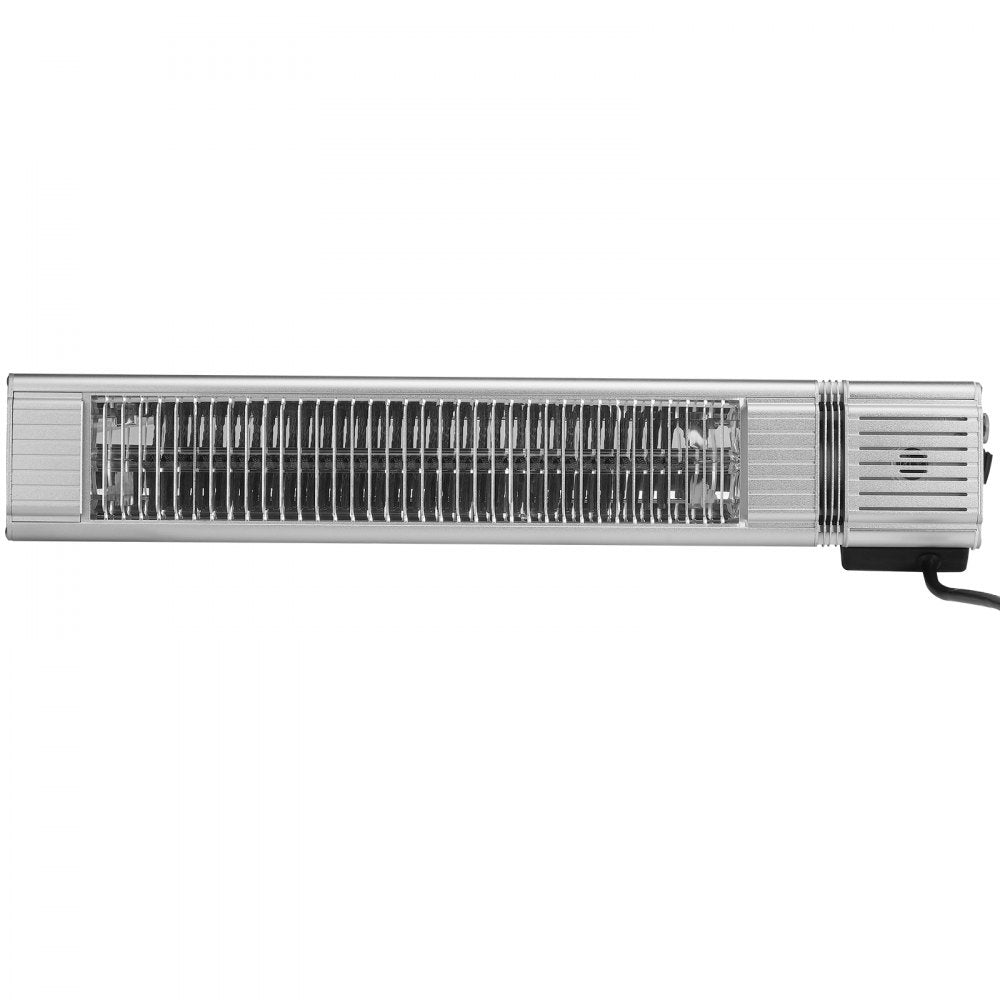 VEVOR Infrared Heater, 1500W Remote Control Electric Space Infrared Heater, IP65 Protection Carbon Infrared Outdoor Heater with 3 Speeds, for Porch,Patio,Dining Room,Studio,Backyard,Garage, Wall Mount