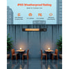 VEVOR Infrared Heater, 1500W Electric Space Infrared Carbon Heater with Remote Control & 9 Speeds & 24h Timer, for Porch,Patio,Dining Room,Studio,Backyard,Garage, Wall Mount Outdoor