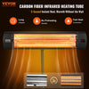 VEVOR Infrared Heater, 1500W Remote Control Electric Space Heater, LED Screen Patio Heater w/ 3 Speeds & Timer, Outdoor/Outdoor for Porch,Dining Room,Studio, with Stand & Mount to Ceiling/Wall,24 in L