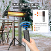 VEVOR Infrared Heater, 1500W Remote Control Electric Space Heater, LED Screen Patio Heater w/ 3 Speeds & Timer, Outdoor/Outdoor for Porch,Dining Room,Studio, with Stand & Mount to Ceiling/Wall,24 in L