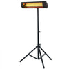 VEVOR Infrared Heater, 1500W Remote Control Electric Space Heater, LED Screen Patio Heater w/ 3 Speeds & Timer, Outdoor/Outdoor for Porch,Dining Room,Studio, with Stand & Mount to Ceiling/Wall,24 in L