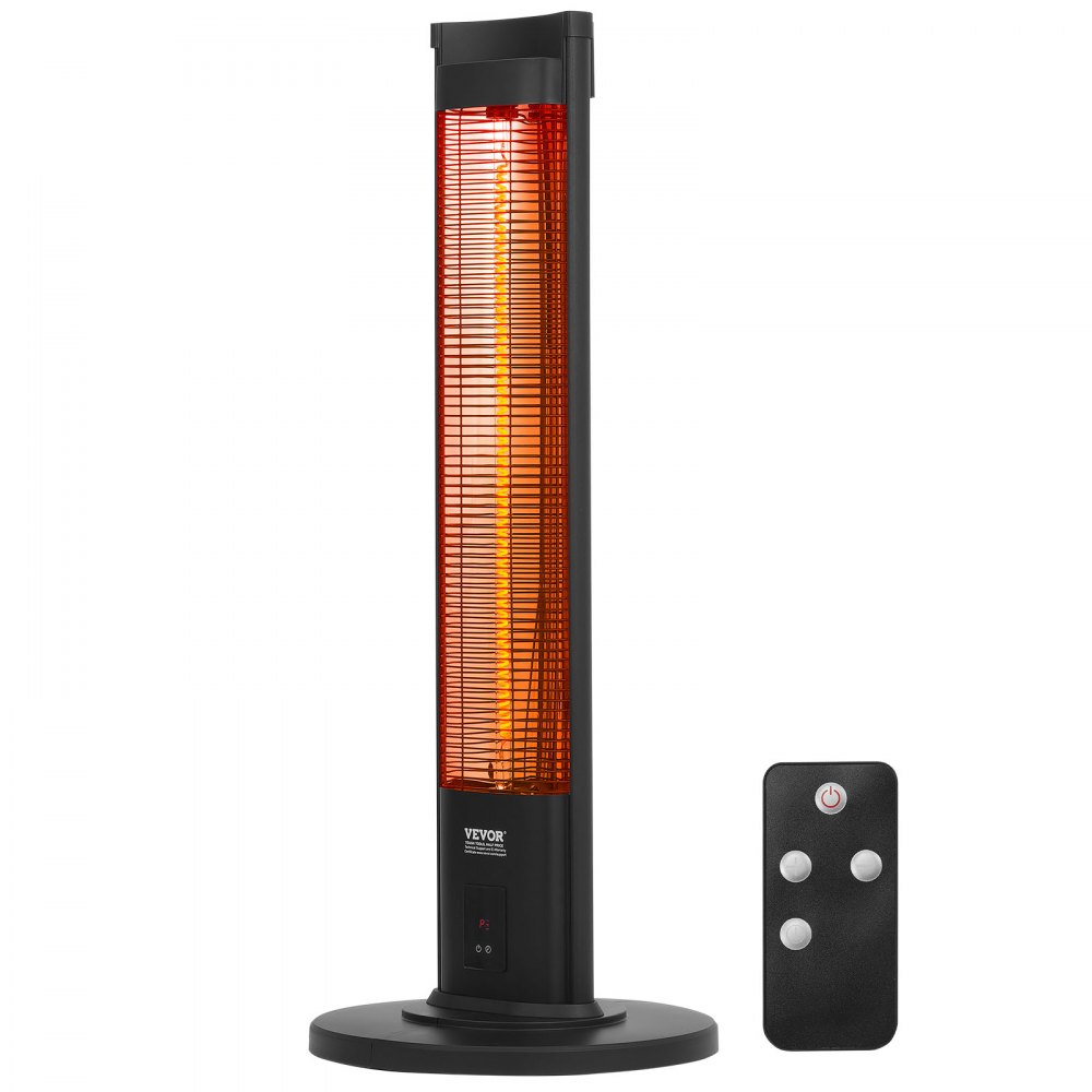 VEVOR Infrared Heater, 1500W Electric Space Heater with Remote Control, 2 Speeds & Easy Operate, Indoor/Outdoor for Patio Bedroom,Studio,Porch,Dining Room,Studio