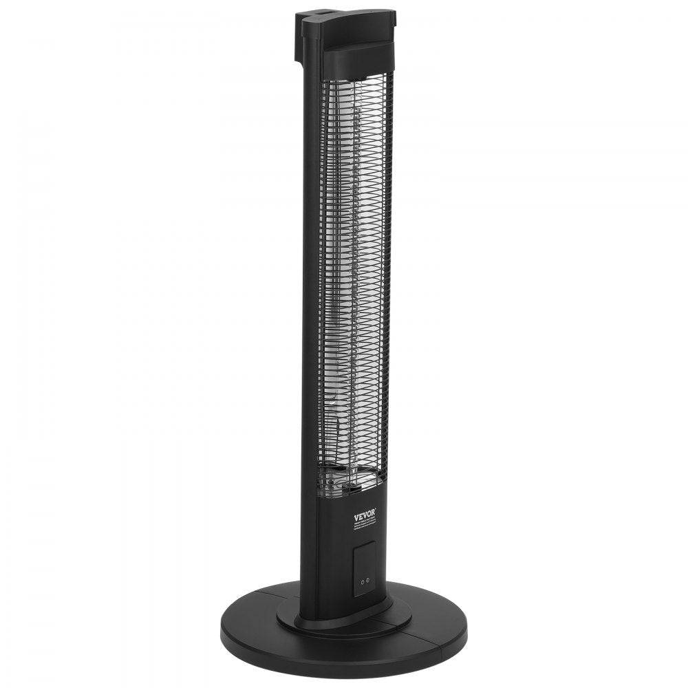 VEVOR Infrared Heater, 1500W Remote Control Electric Space Heater, Patio Heater w/ 3 Speeds & Timer & Tip-Over Protection, Outdoor/Outdoor for Bedroom,Studio,Porch,Dining Room,Studio, Stand,40in L