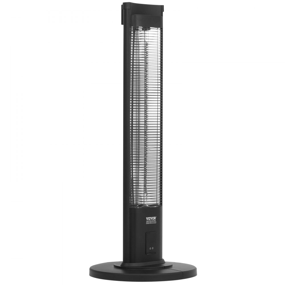 VEVOR Infrared Heater, 1500W Remote Control Electric Space Heater, Patio Heater w/ 3 Speeds & Timer & Tip-Over Protection, Outdoor/Outdoor for Bedroom,Studio,Porch,Dining Room,Studio, Stand,40in L